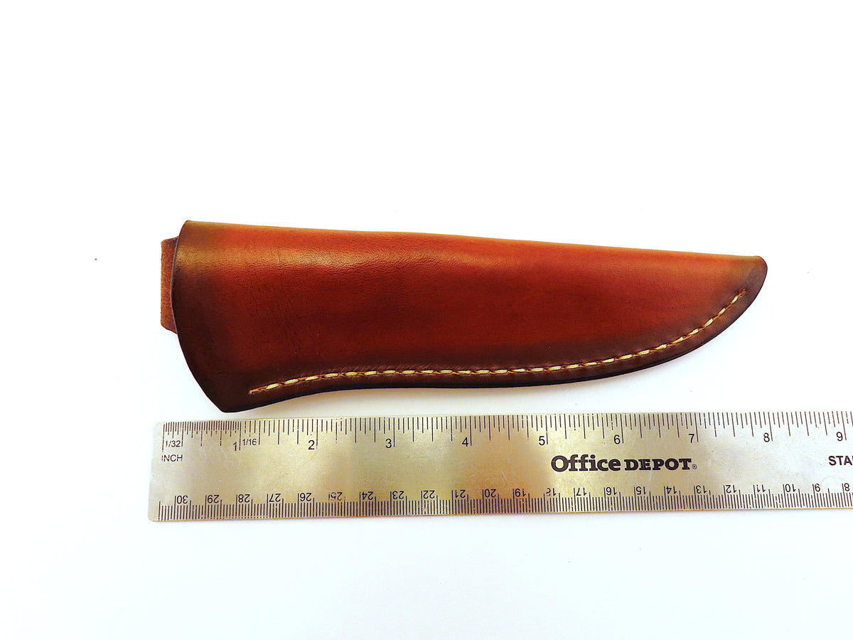 Ragweed Forge Mora Knife Sheath #7 Narrow - 8/9oz Leather - Hand Made in our leather shop!