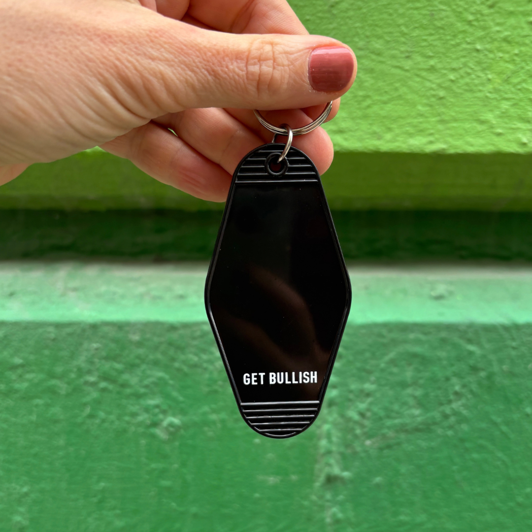 Crafty Illicit Activities Motel Style Keychain in Black