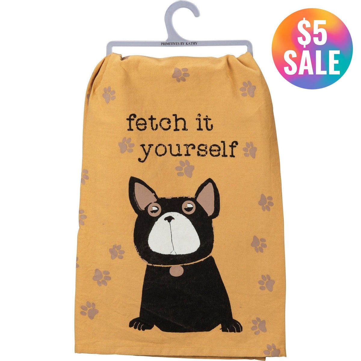 Fetch It Yourself Dog Lover Dish Cloth Towel | 28" Square