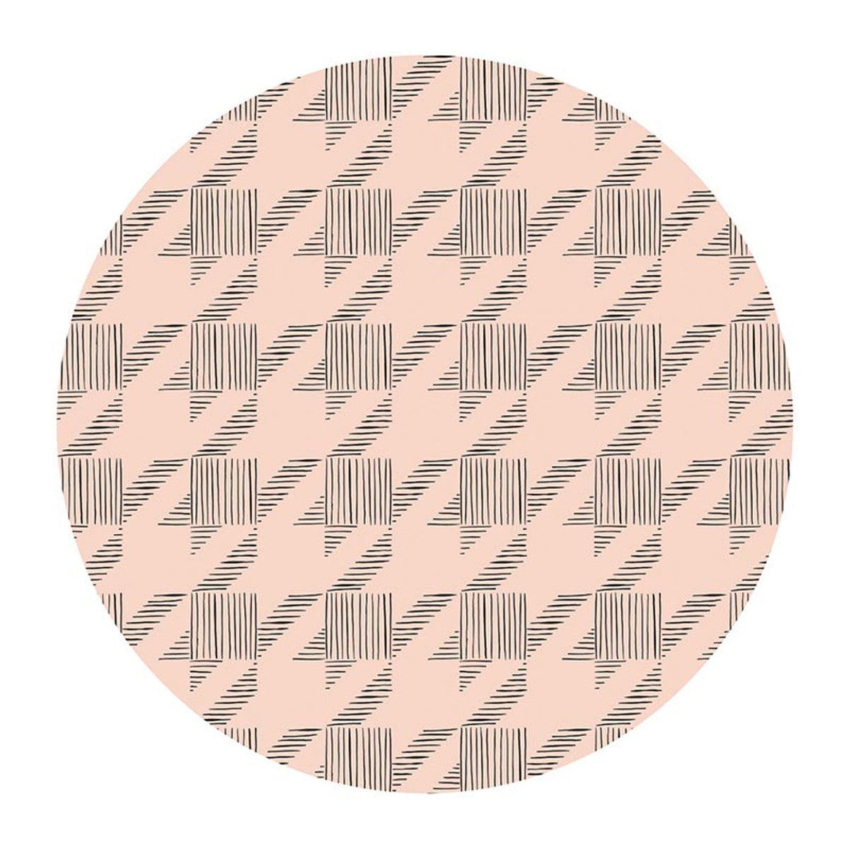 Houndstooth & Flower Ceramic Coaster Set of 4