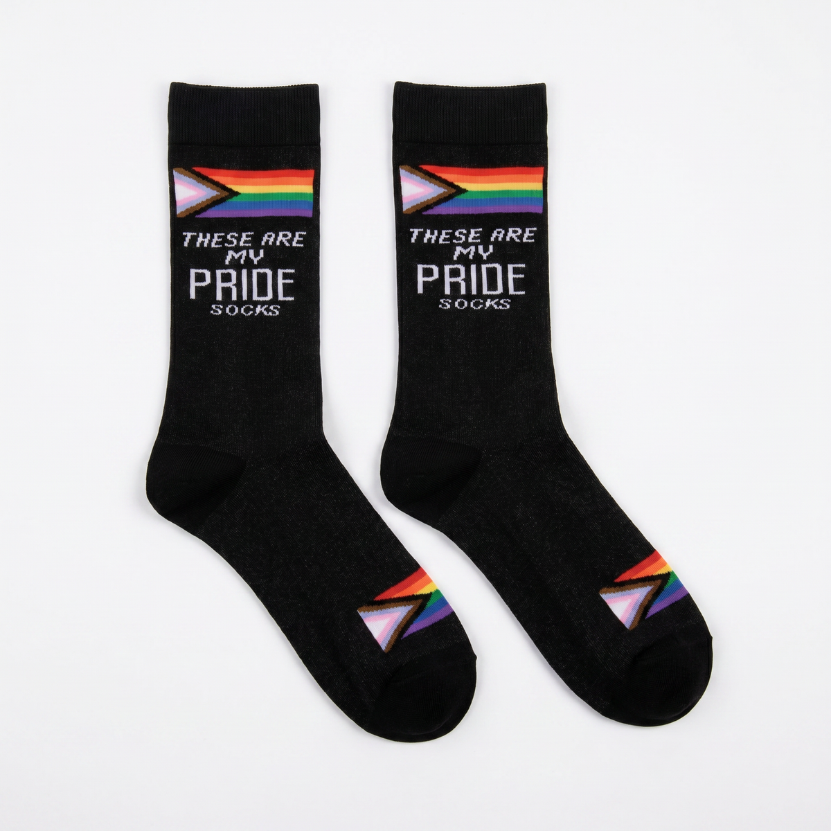 These Are My Pride Socks | LGBTQ+ Rainbow and Black | Gift for Her Him They